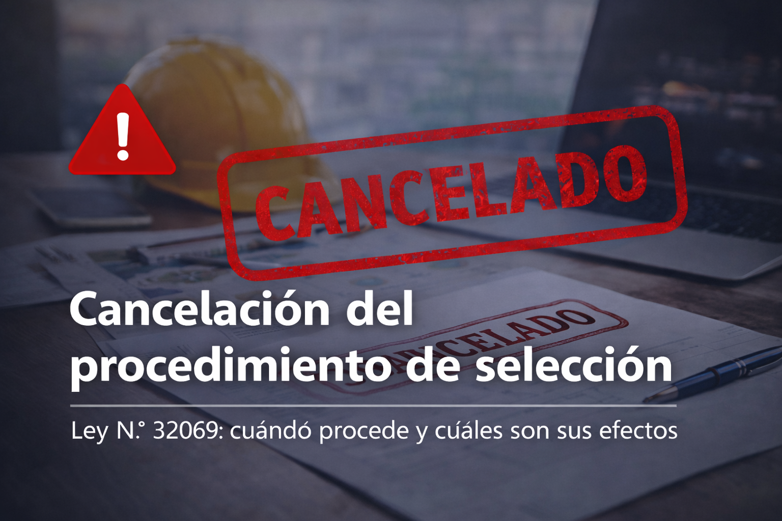 Cancelación del procedimiento de selección en contratación pública