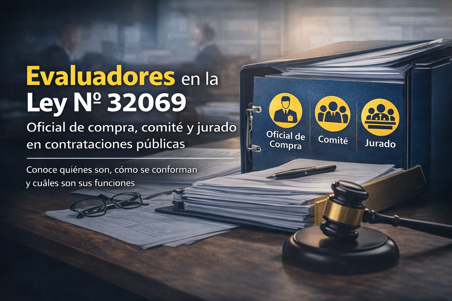 Evaluadores en la contratación pública: oficial de compra, comité y jurado