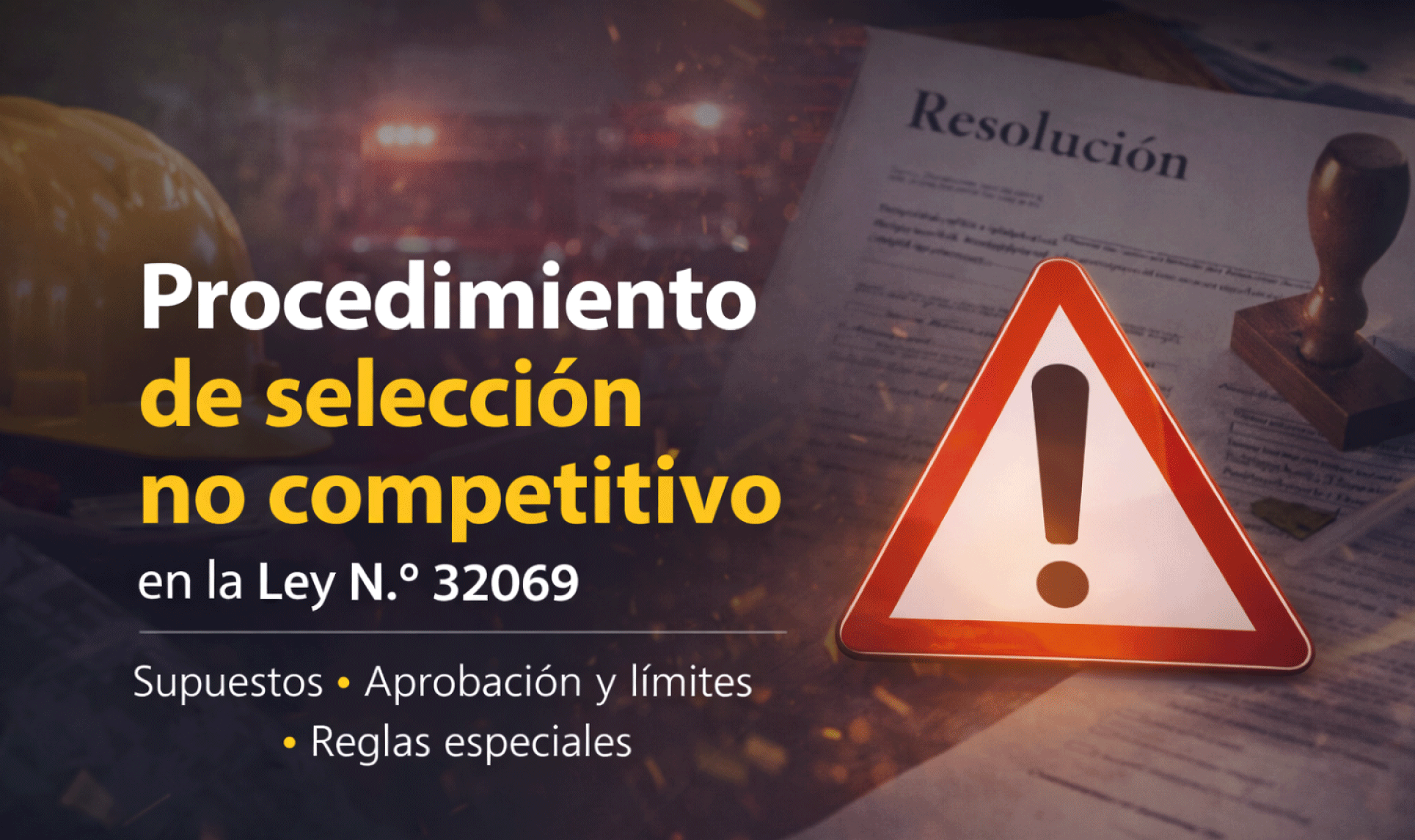 Procedimiento de selección no competitivo en la Ley 32069